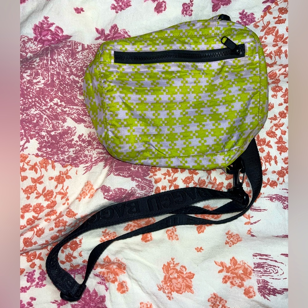 BAGGU Green Gingham Croaabody Tote Bag Purse Women's Bag NEW NWOT